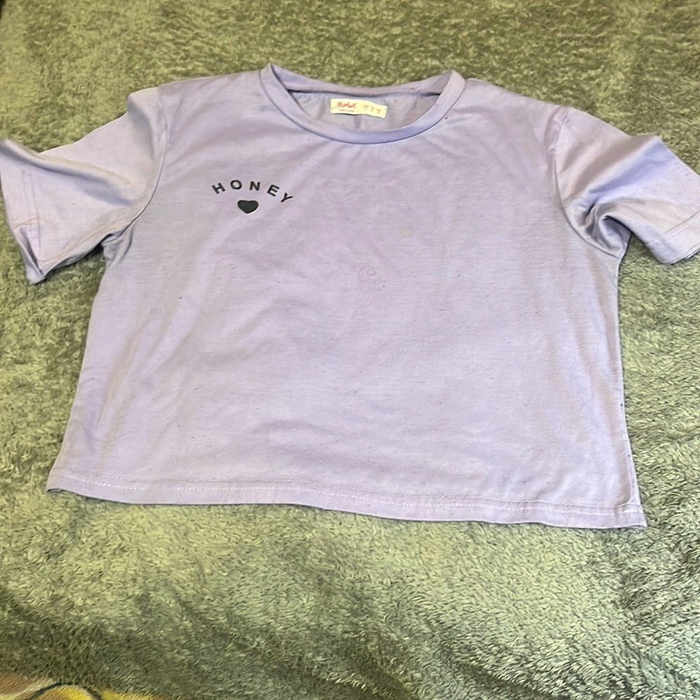 Purple crop top